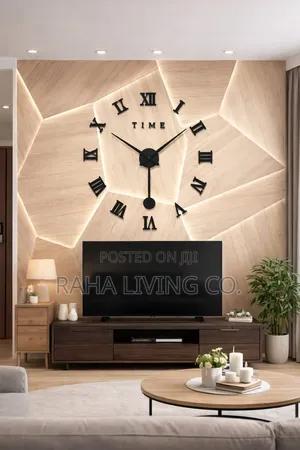 3D Roman Numeral Acrylic Mirror Wall Clock | 120cm | DIY