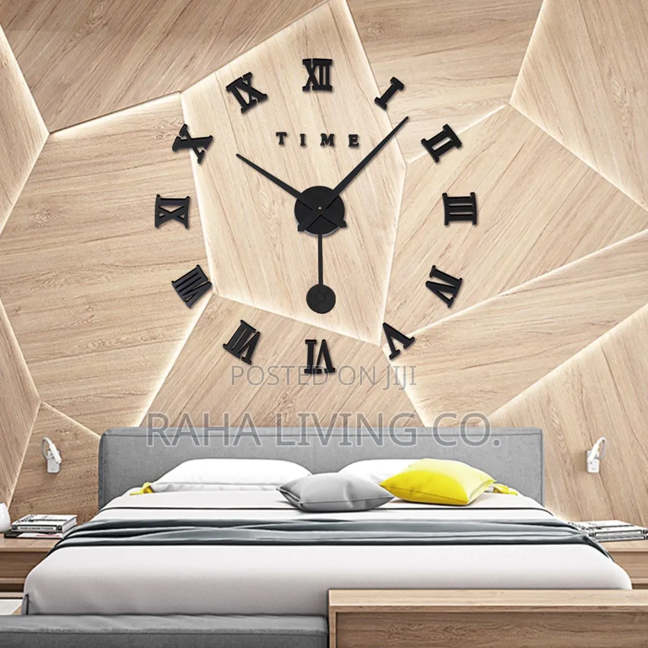 3D Roman Numeral Acrylic Mirror Wall Clock | 120cm | DIY