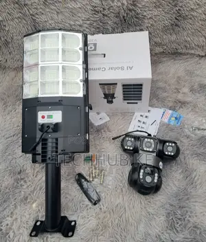 V380 Triple Lens Solar CCTV Streetlight (Sim Card Enabled)