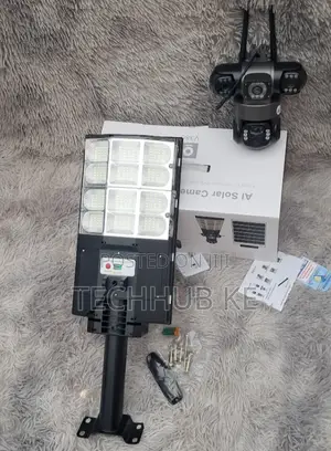 2-in-1 Solar Street Light With AI Triple Lens Solar Camera