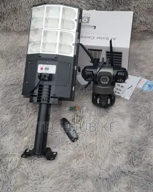 V380 Pro Solar Street Light PTZ Flood Light 4G Camera
