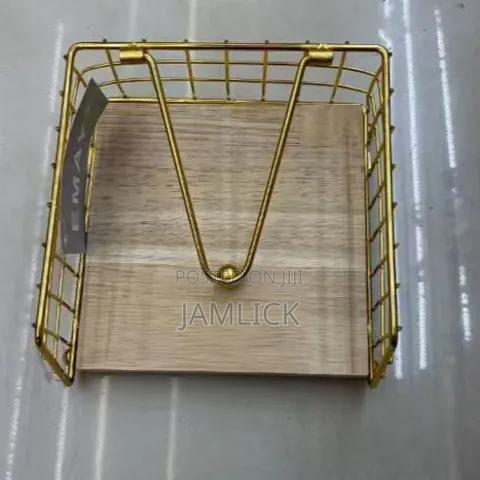 Bamboo Napkin Holder – Wooden Tissue Serviette Organizer - CD