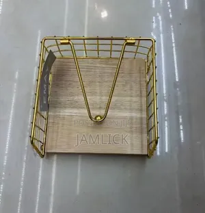 Bamboo Napkin Holder – Wooden Tissue Serviette Organizer - CD
