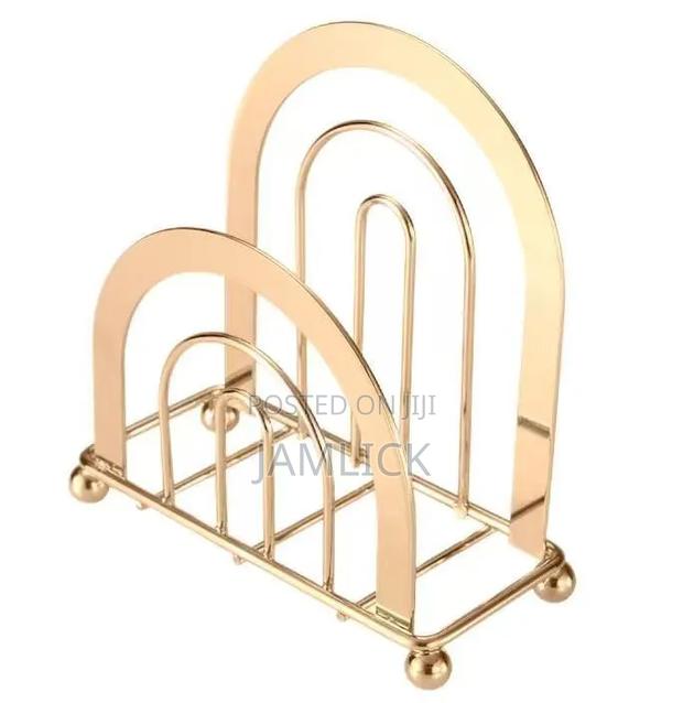 Metallic Napkin Holder – Modern Serviette Organizer - CD