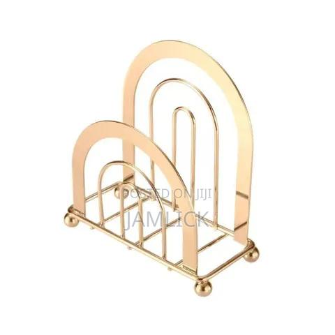Metallic Napkin Holder – Modern Serviette Organizer - CD - thumbnail 2