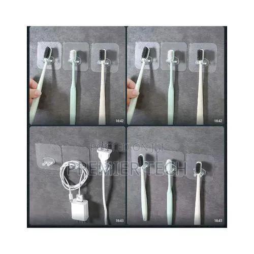 10pcs Toothbrush Holder Multifunction Organizer Hook Pack of 10