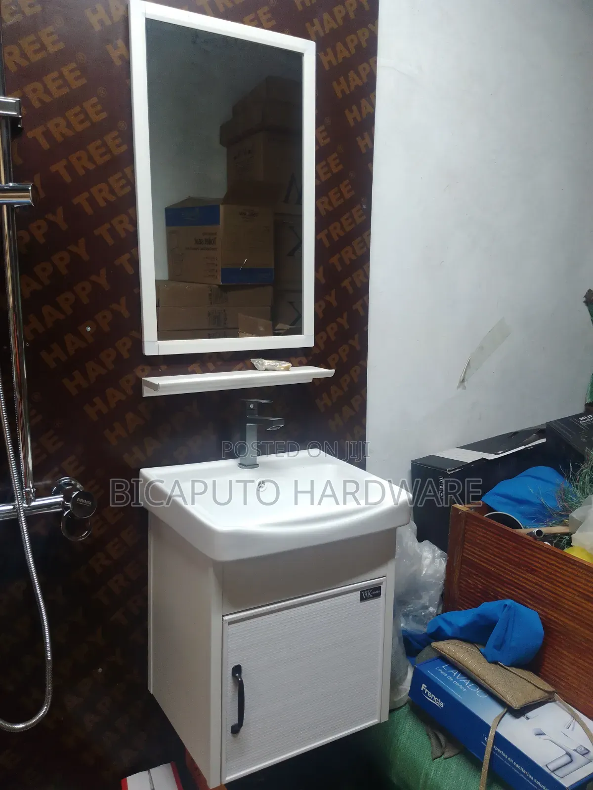 Vanity Cabinet White With Mirror