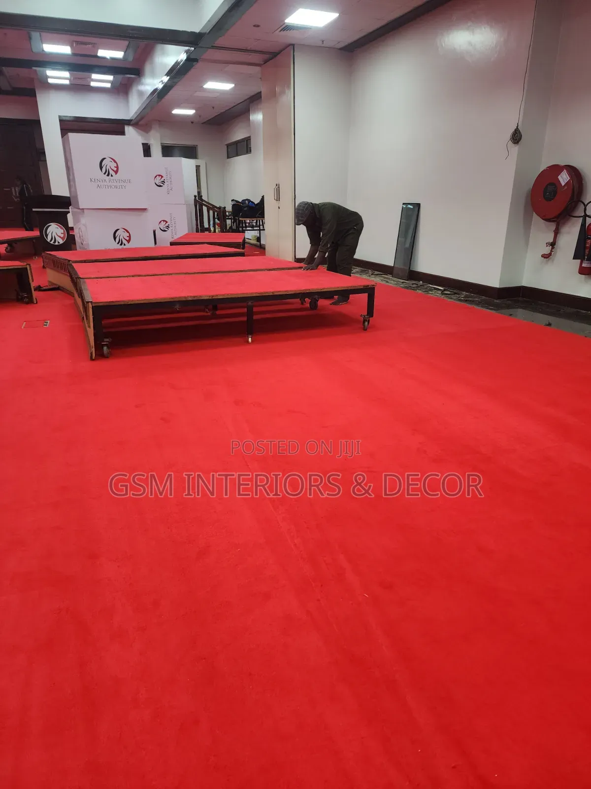 Red Carpets for Dias, Aisle and Altar Fittings