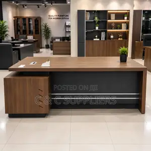 L-Shaped Wooden CEO Table-1600mm
