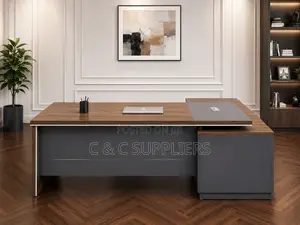 L-Shaped Wooden CEO Table-1600mm