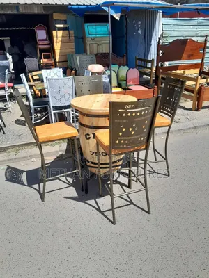 Barrel High Stools and Tables