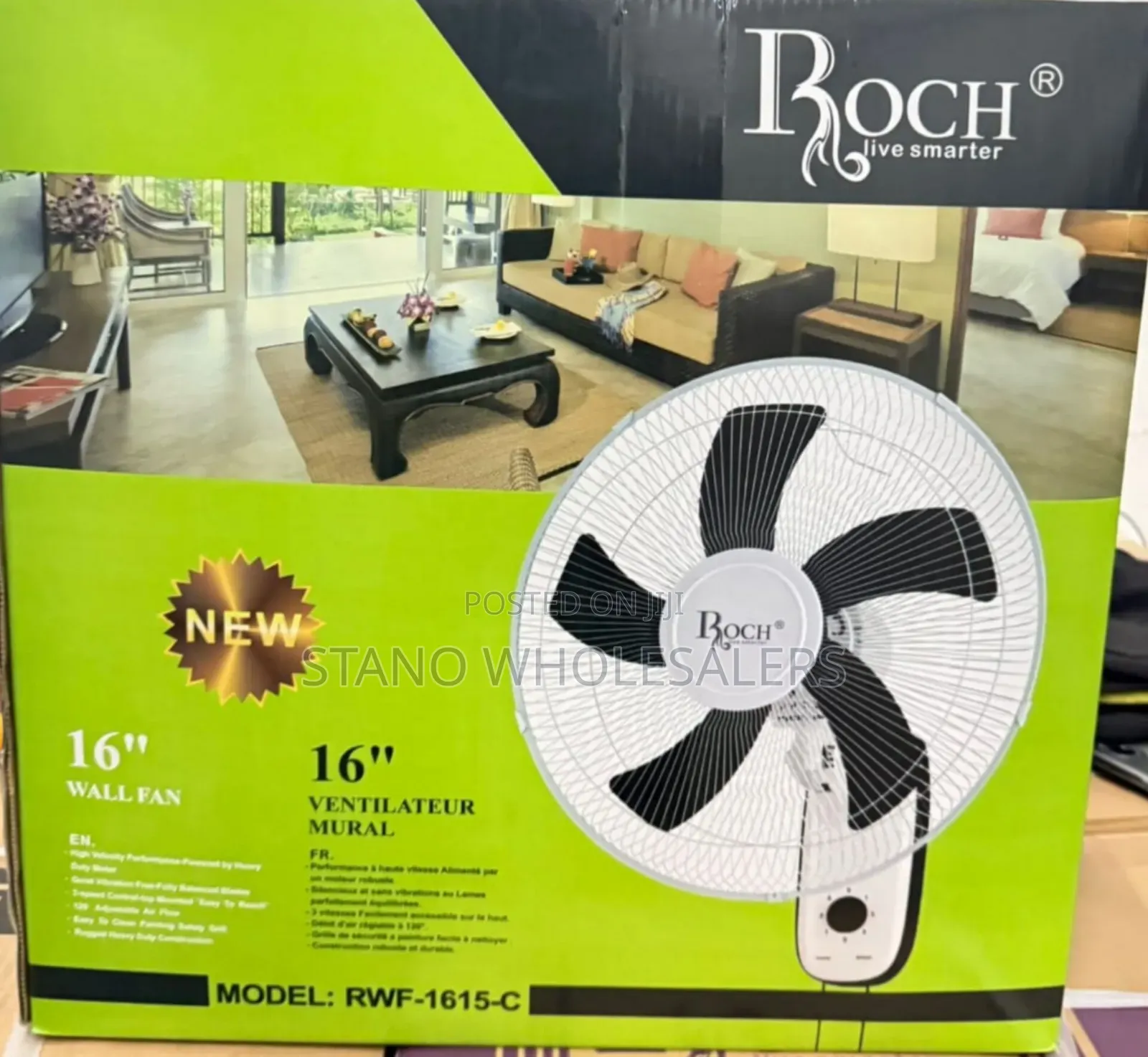 Roch Wall Fan With Remote