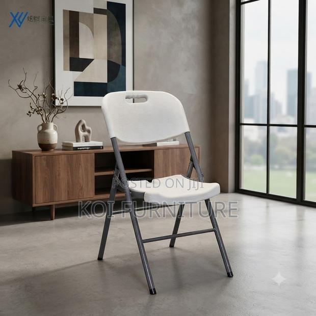 Office Chairs; Home Office White Foldable Portable Wedding Event Chair - thumbnail 2