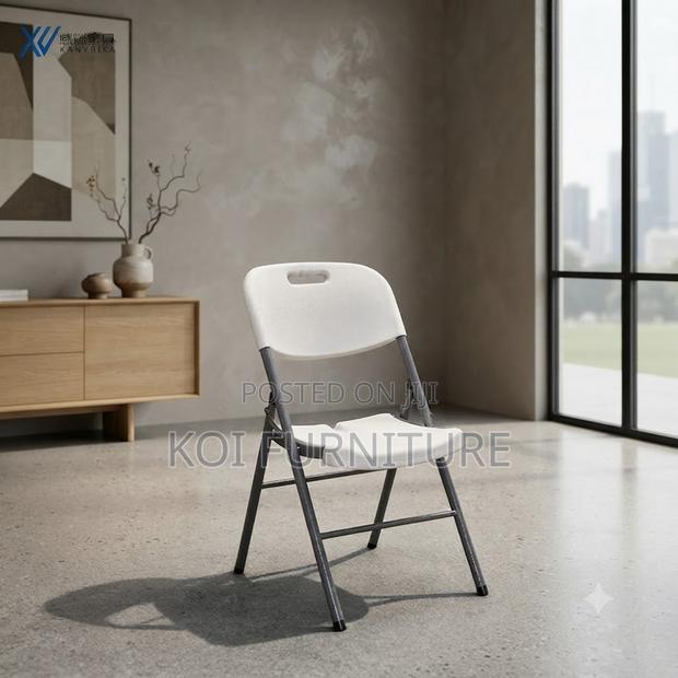 Office Chairs; Home Office White Foldable Portable Wedding Event Chair - thumbnail 3