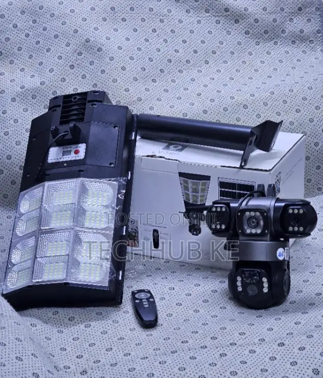 Solar Powered Outdoor 4g CCTV Camera With Floodlight CCTV Camera 180W