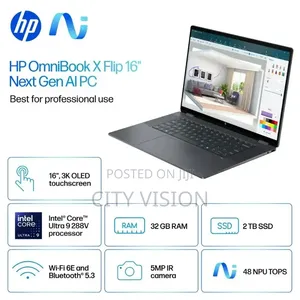 New Laptop HP OmniBook X Flip 16" 32GB Intel Core Ultra 9 SSD 2T
