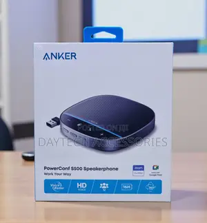 Anker PowerConf S500 Speakerphone With Zoom Rooms Certification.