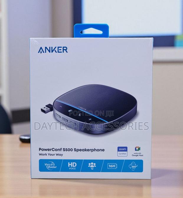Anker PowerConf S500 Speakerphone With Zoom Rooms Certification.