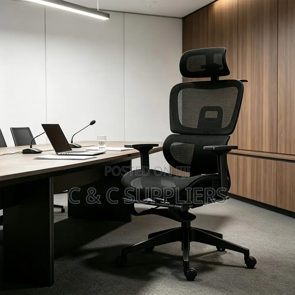 Modern Full Mesh Chair With Footrest