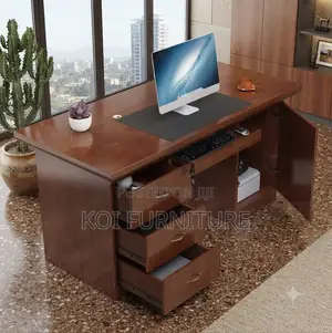 Office Desk; 1.2 Meters Executive Desk Featuring Lock Drawers