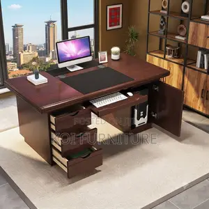 Office Desk; 1.2 Meters Executive Desk Featuring Lock Drawers
