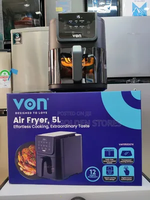 *Von Air Fryer 5L Digital Slim Design Anmak