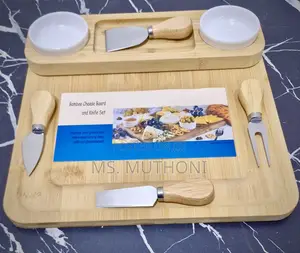 Luxury Elegant Bamboo Charcuterie Serving Platter Wooden Cheese Board