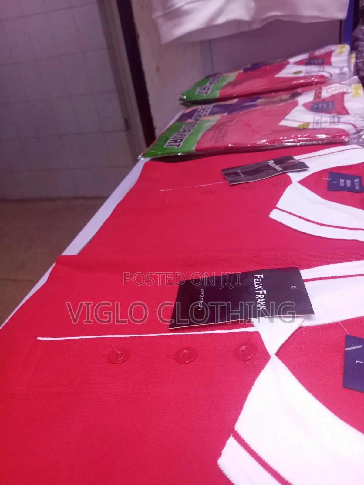 Wholesale Dark Red Body, White Collar Poloshirts