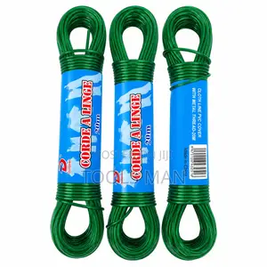 (3pcs) 20M PVC Coated Heavy Duty Steel Thread Clothesline Wire Rope