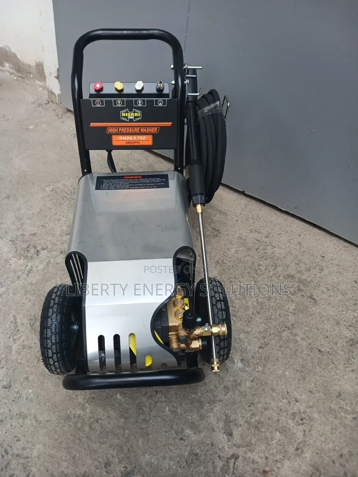 Hisaki Pressure Washer Electric 5hp 3450psi