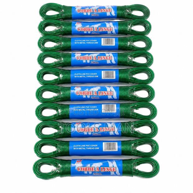 (10 Pcs) 20M PVC Coated Heavy Duty Clothesline Wire Rope/Steel Thread