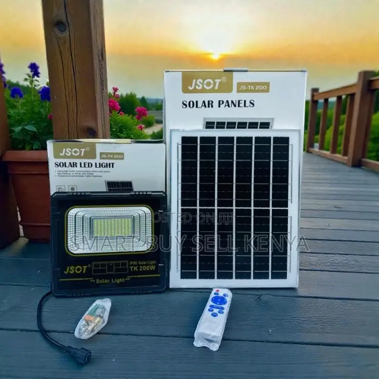 Remote Control 200W Watts Outdoor Security LED Solar Flood Light