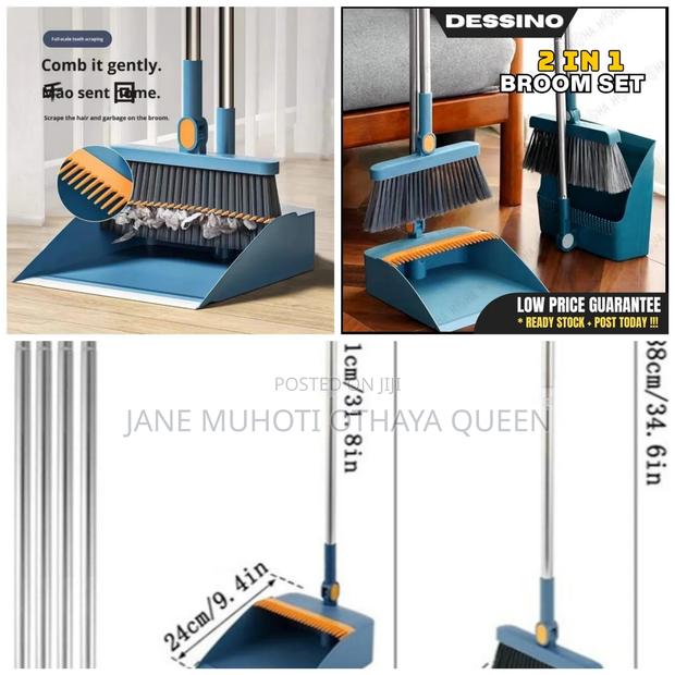 2in1 Dust Pan Comb Cleaning Brush Set - main view