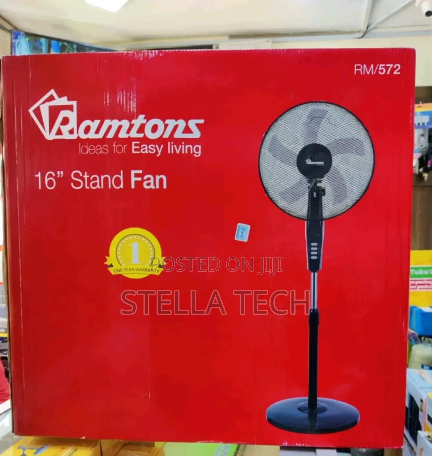 Ramtons RM/572 - Black Econo Standing Fan - 3 Speed