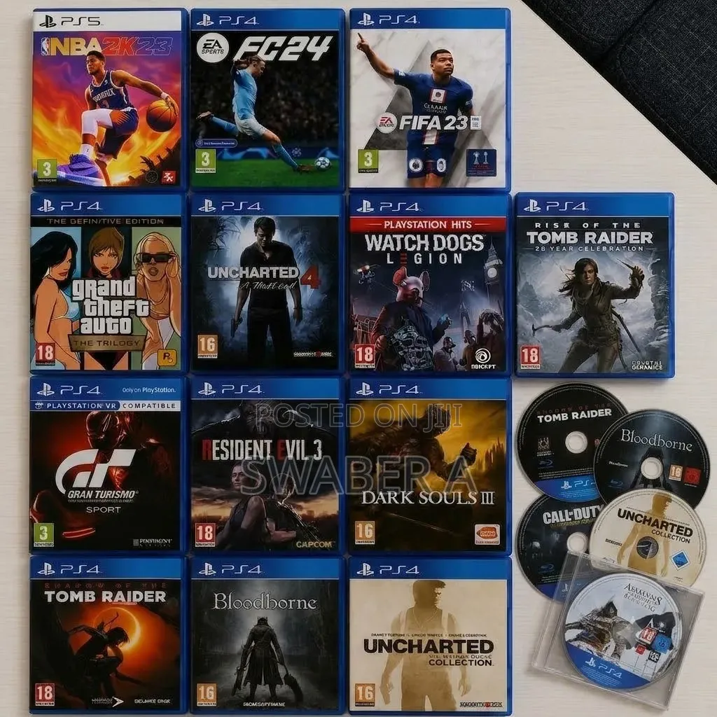 Ps4 and Ps5 Cd Games | Last of Us, Uncharted, Fifa, Cod, Resident Evil