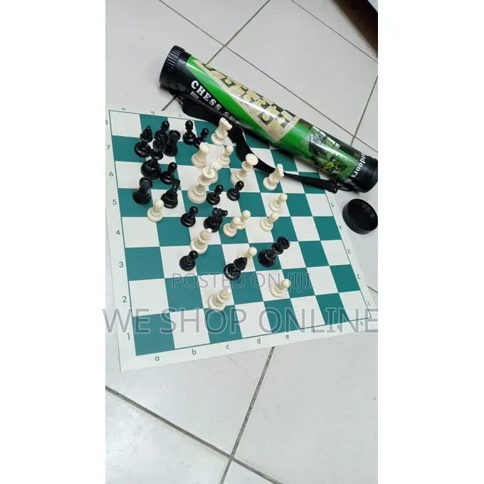 Leather Chess Game 50*50cm With Roll-Up Vinyl Board Mat