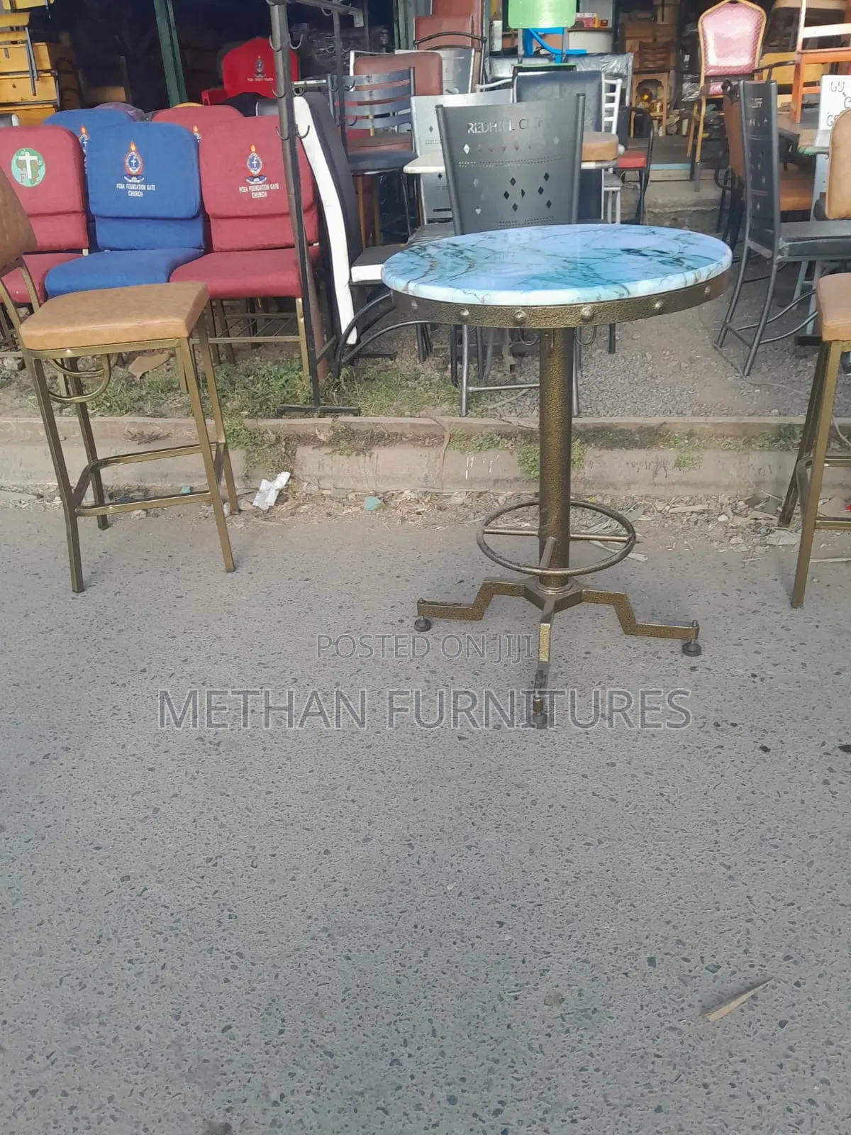 Restaurant High Stools and Table