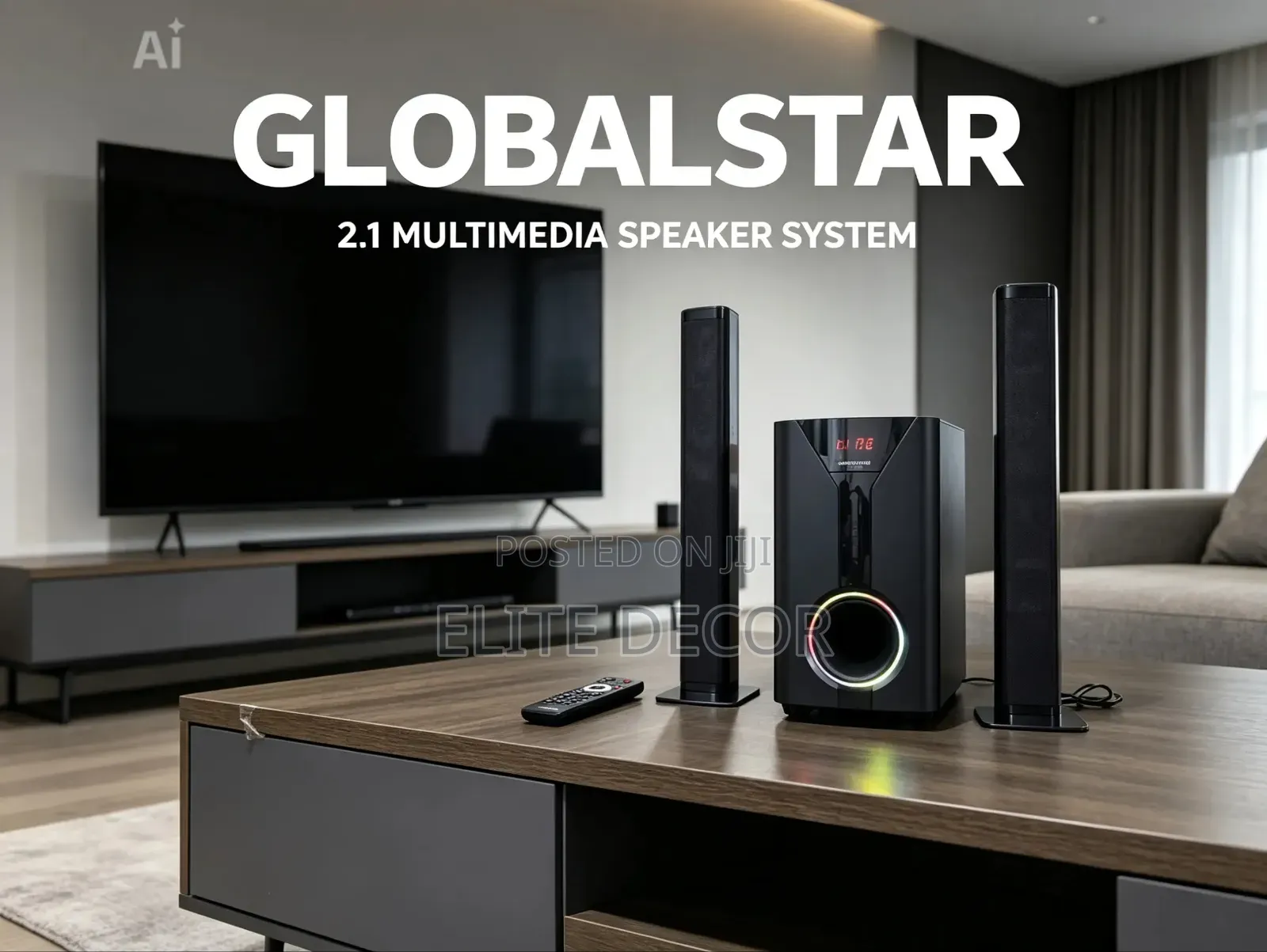 Globalstar V527 2.1CH Subwoofer System – Tall Boy Speaker System