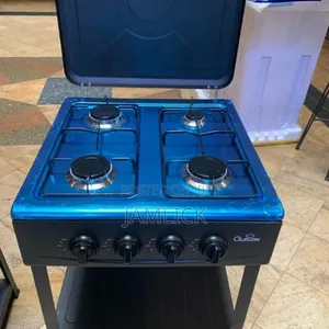 OLELON 4-Burner Gas Cooker With Storage Shelves - AB