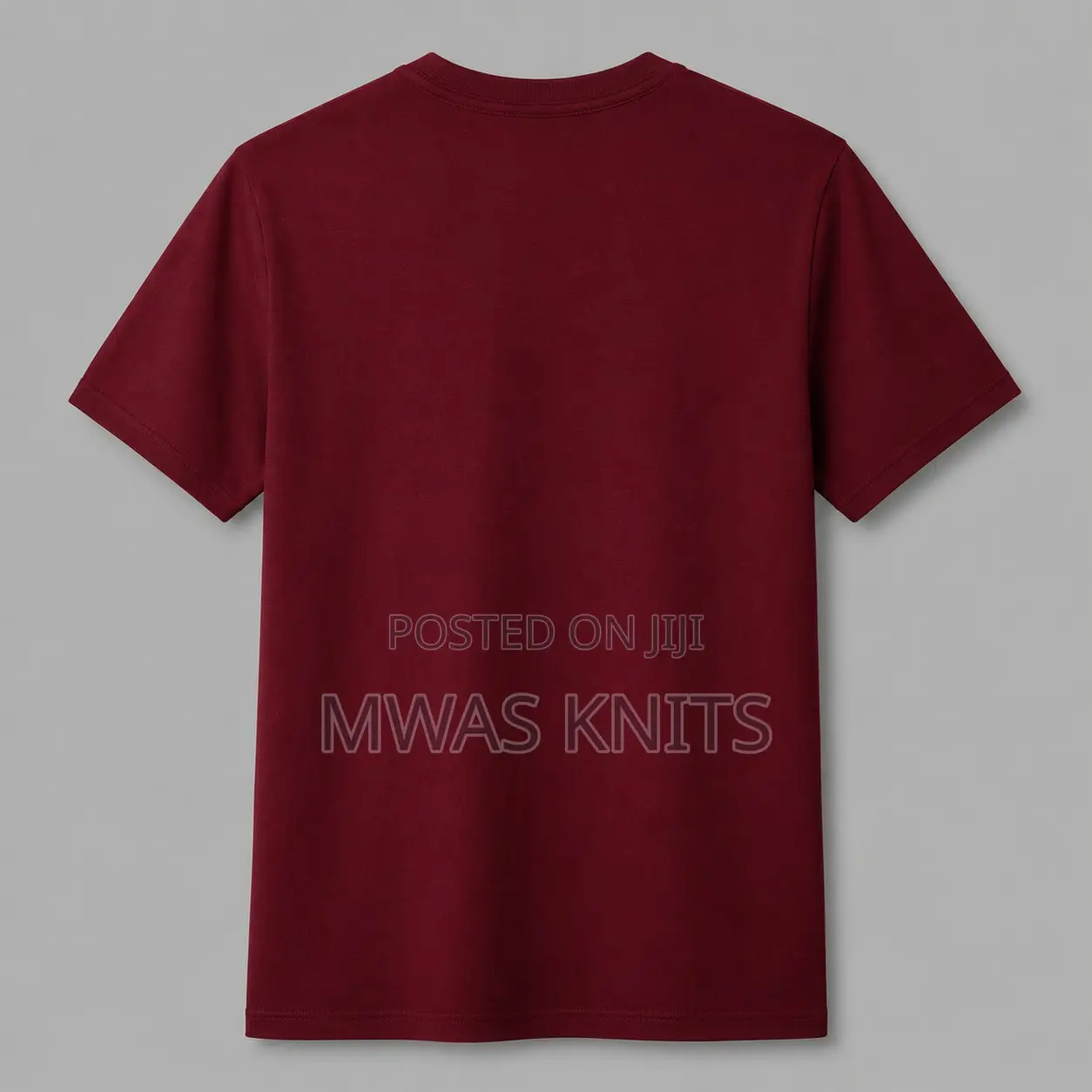 Maroon Round Neck T Shirt Cotton Fashion