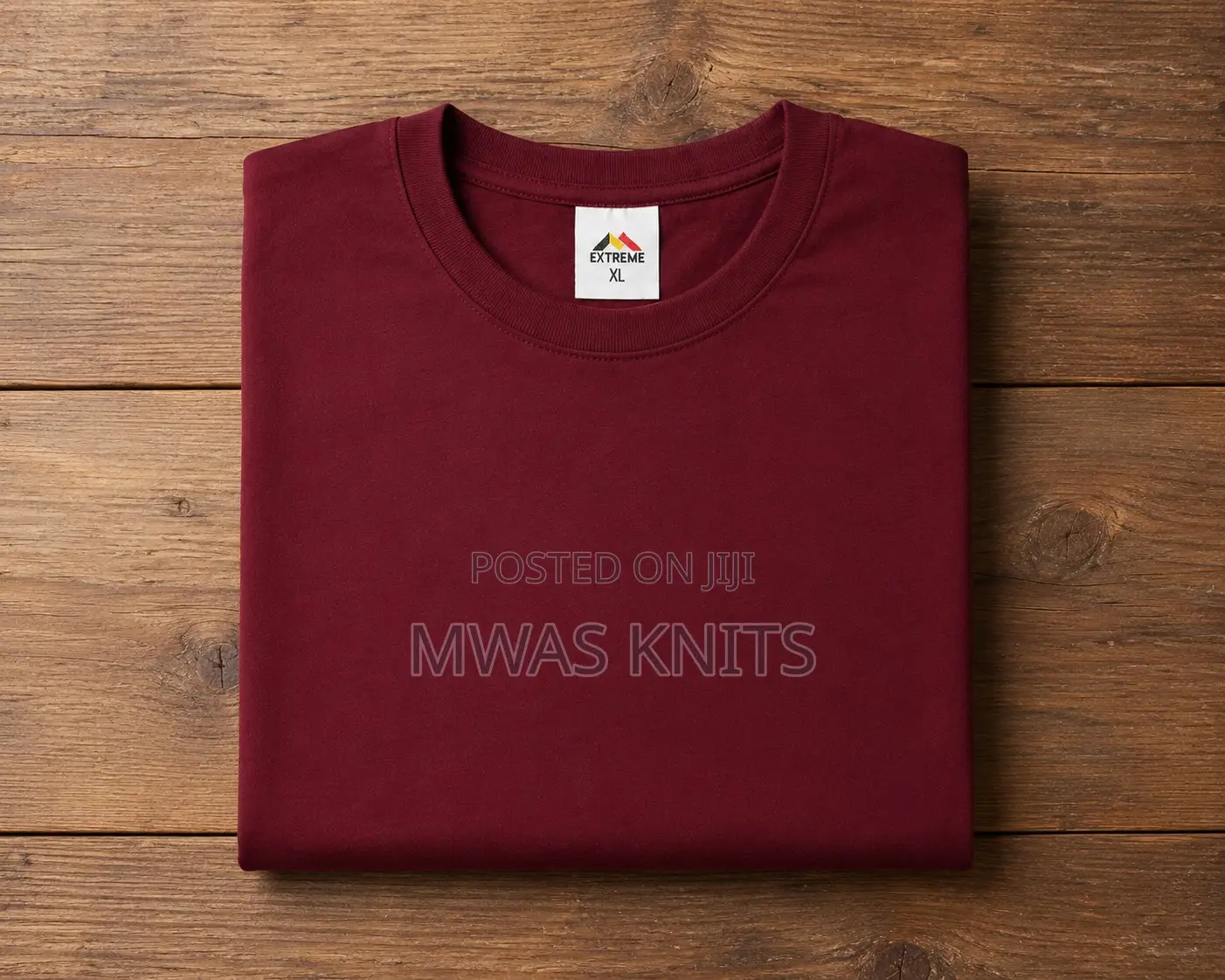 Maroon Round Neck T Shirt Cotton Fashion