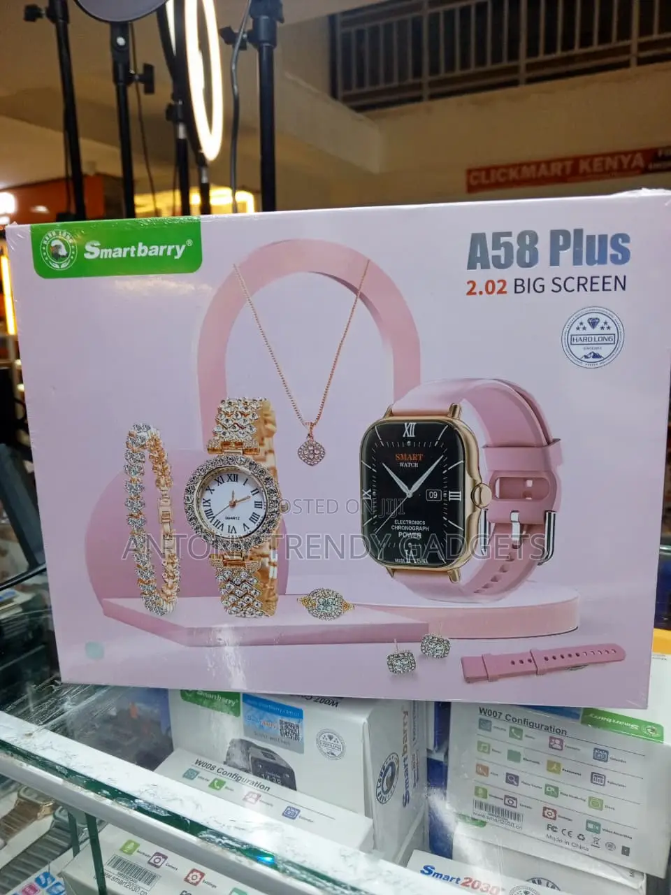 Smartbarry A58 Plus Ladies Smartwatch Jewelry Set