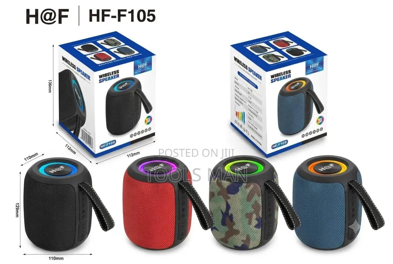 H at F HF-F105 Portable Wireless Bluetooth Speaker With RGB Lights.