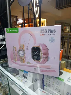 A58 Plus Smart Watch Gift Set With Quartz Watch Jewelry