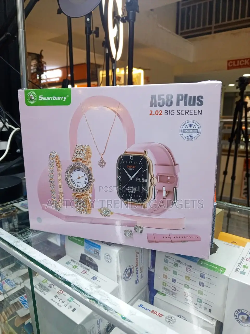 Smartbarry A58 Plus Fitness Smartwatch Gift Package