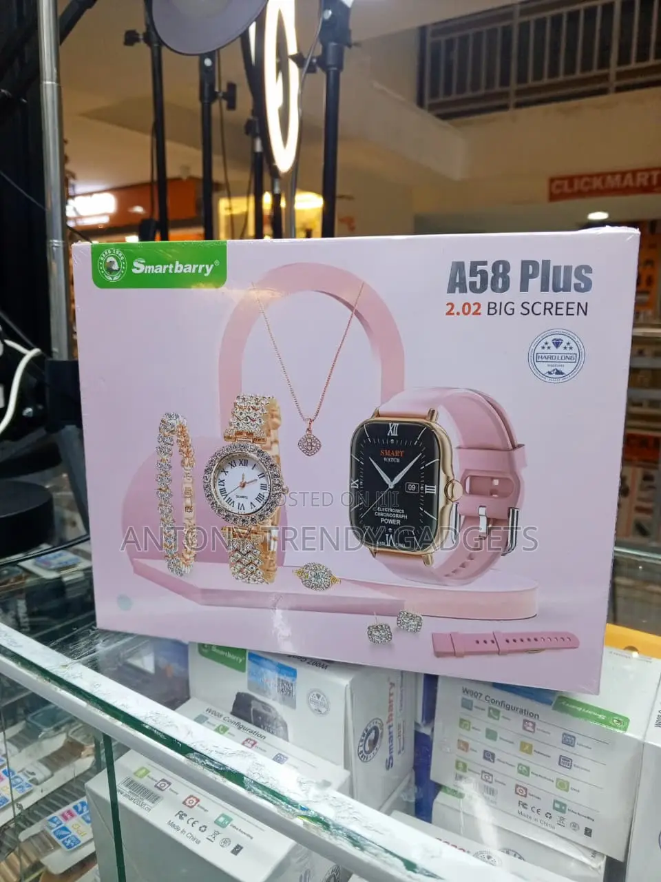 Smartbarry A58 Plus 2.02" Smartwatch Gift Set for Women