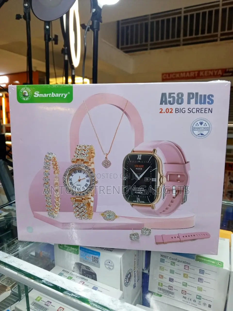 Smartbarry A58 Plus Smartwatch Fashion Jewelry Set