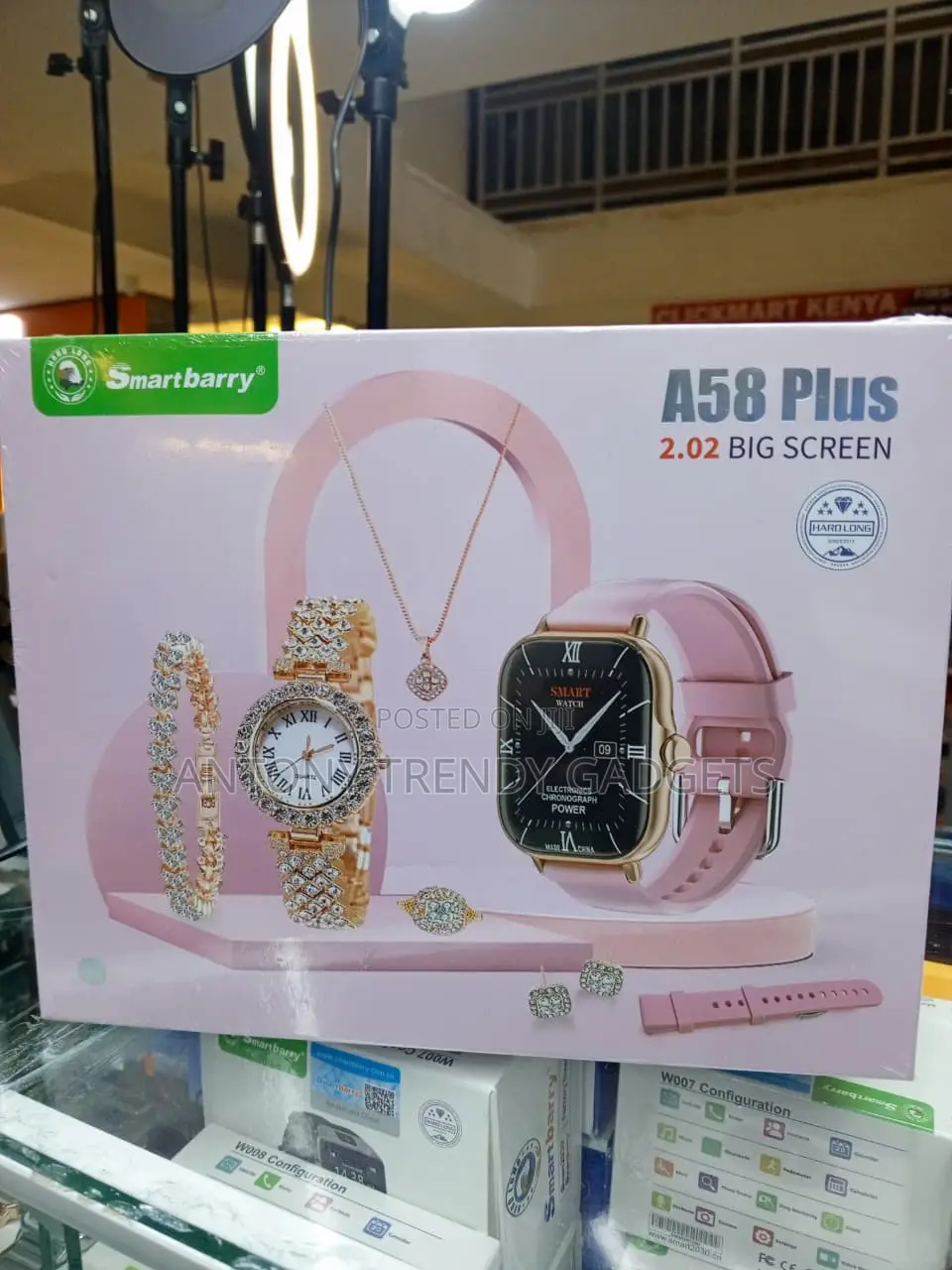 Smartbarry A58 Plus Smartwatch Fashion Jewelry Set