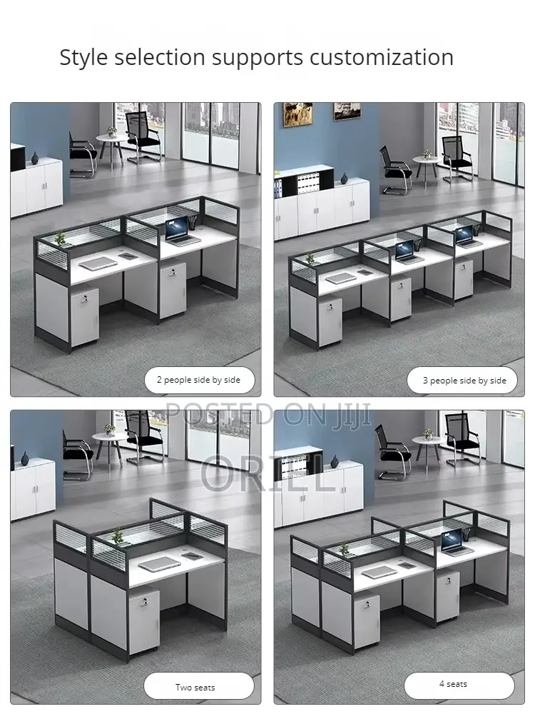 Office Workstation 3-Seater Straight Office Workstation