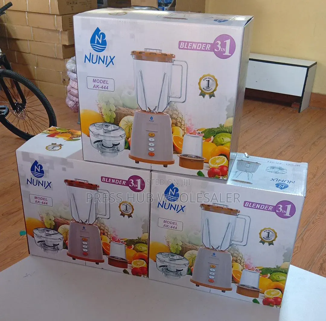 Nunix AK-444 3-in-1 Kitchen Blender – 1.5 Litre